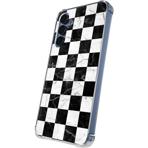 Checkered Marble Galaxy S24 Clear Case