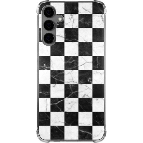 Checkered Marble Galaxy S24 Plus Clear Case