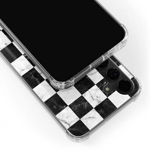 Checkered Marble Galaxy S24 Plus Clear Case
