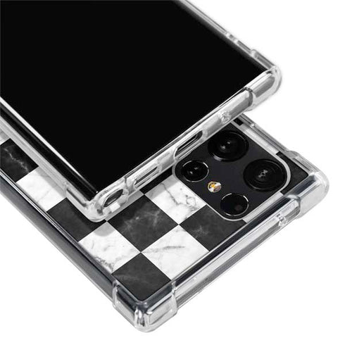 Checkered Marble Galaxy S24 Ultra Clear Case