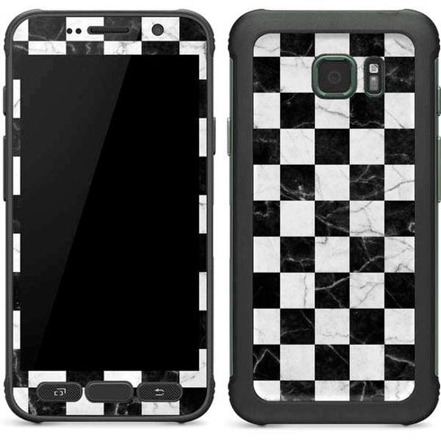 Checkered Marble Galaxy S7 Active Skin