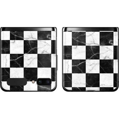Checkered Marble Galaxy Z Flip Skin