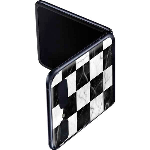 Checkered Marble Galaxy Z Flip Skin