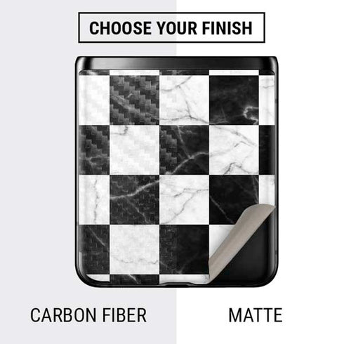 Checkered Marble Galaxy Z Flip Skin
