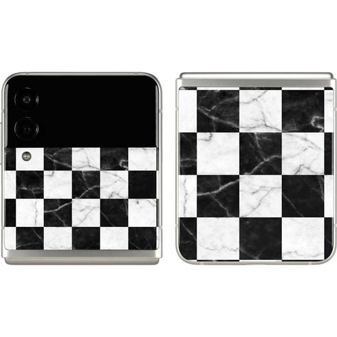 Checkered Marble Galaxy Z Flip3 5G Skin