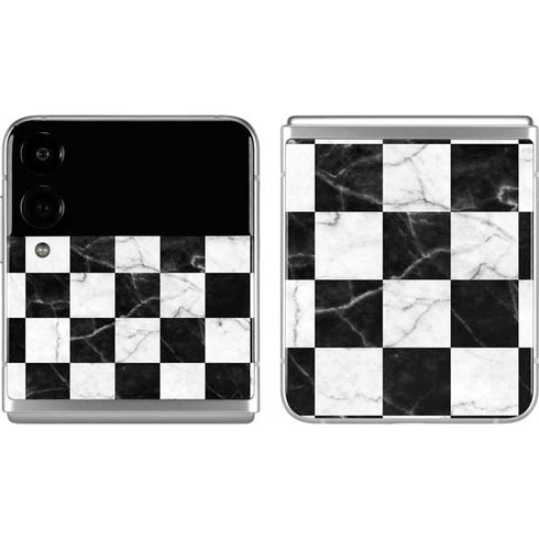 Checkered Marble Galaxy Z Flip4 5G Skin