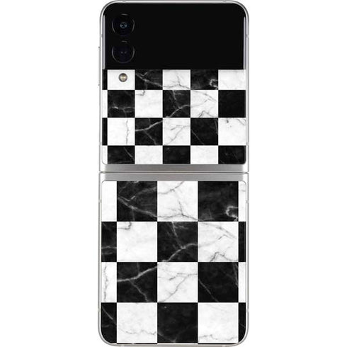 Checkered Marble Galaxy Z Flip4 5G Skin