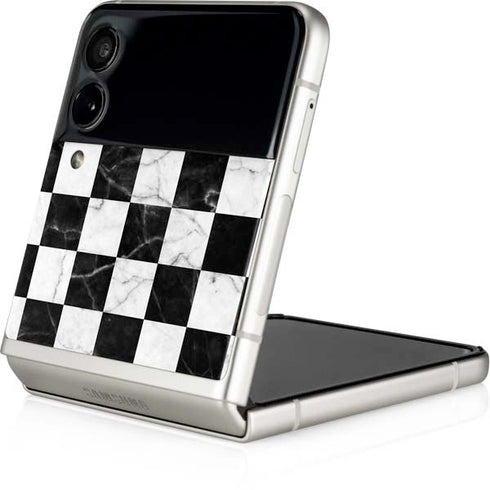 Checkered Marble Galaxy Z Flip4 5G Skin