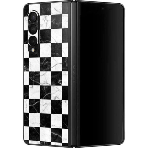 Checkered Marble Galaxy Z Fold3 5G Skin