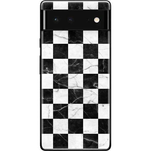 Checkered Marble Google Pixel 6 Skin
