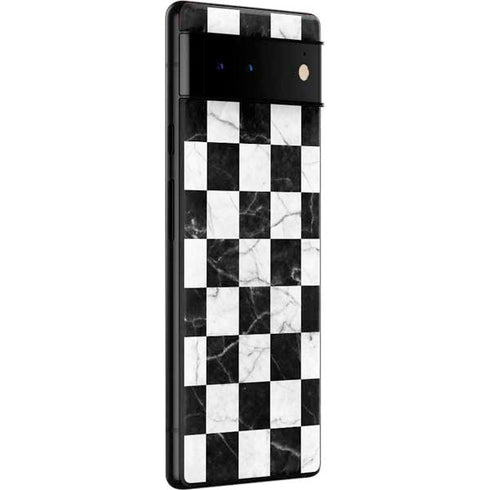 Checkered Marble Google Pixel 6 Skin