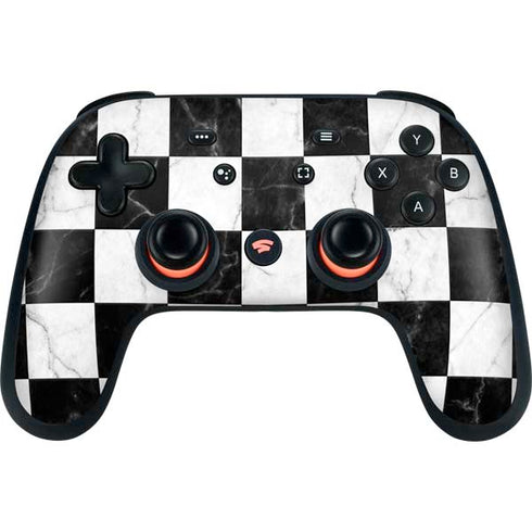 Checkered Marble Google Stadia Controller Skin