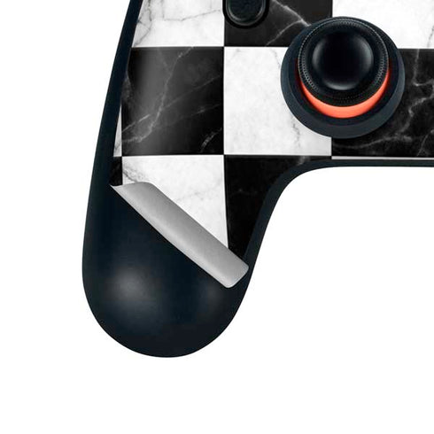 Checkered Marble Google Stadia Controller Skin