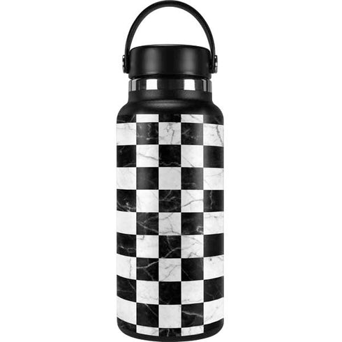 Checkered Marble Hydro Flask 32oz Wide Mouth Skin
