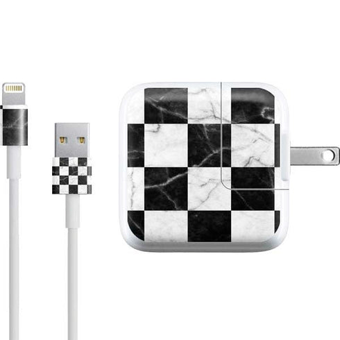 Checkered Marble iPad Charger (10W USB) Skin