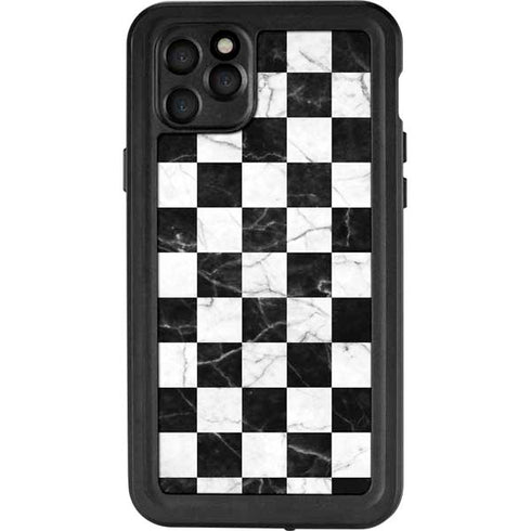 Checkered Marble iPhone 11 Pro Max Waterproof Case