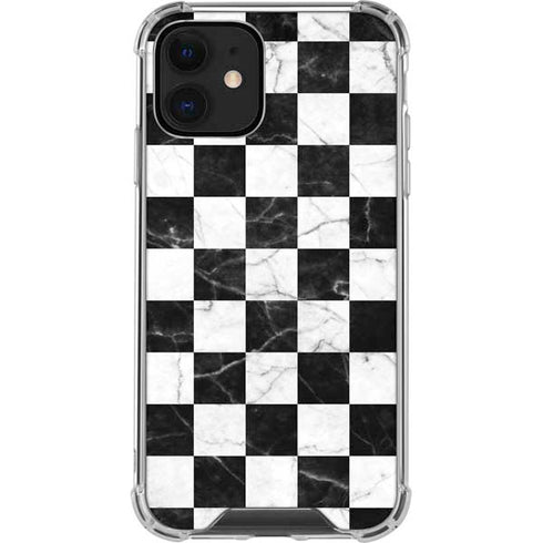 Checkered Marble iPhone 12 Clear Case
