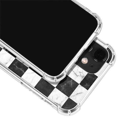 Checkered Marble iPhone 12 Clear Case