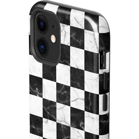 Checkered Marble iPhone 12 Impact Case