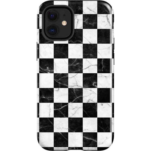 Checkered Marble iPhone 12 Mini Impact Case