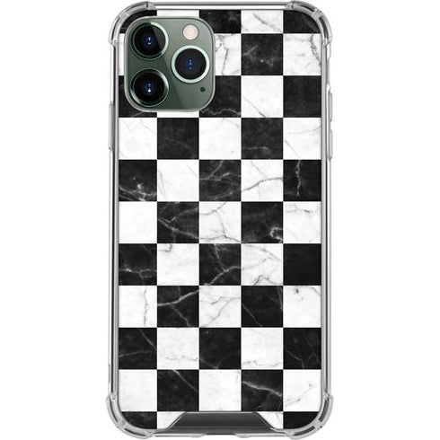 Checkered Marble iPhone 12 Pro Clear Case