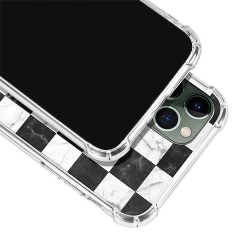 Checkered Marble iPhone 12 Pro Clear Case