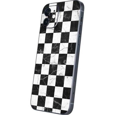 Checkered Marble iPhone 12 Skin
