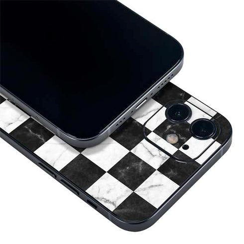 Checkered Marble iPhone 12 Skin