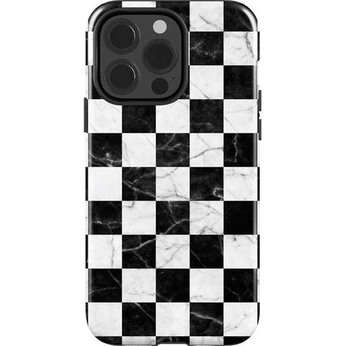 Checkered Marble iPhone 13 Pro Impact Case
