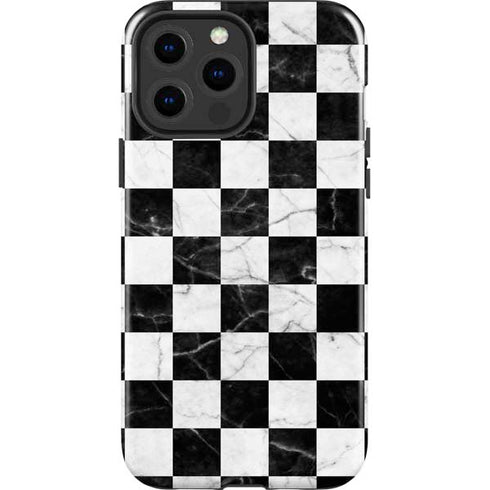 Checkered Marble iPhone 13 Pro Max Impact Case