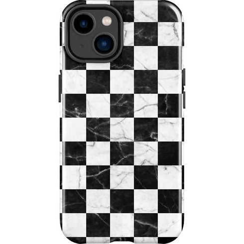 Checkered Marble iPhone 14 Plus Impact Case