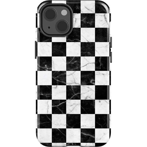 Checkered Marble iPhone 14 Impact Case