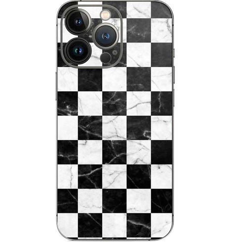 Checkered Marble iPhone 15 Pro Skin