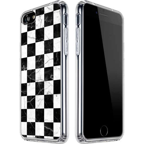 Checkered Marble iPhone SE (2nd & 3rd Gen) Clear Case