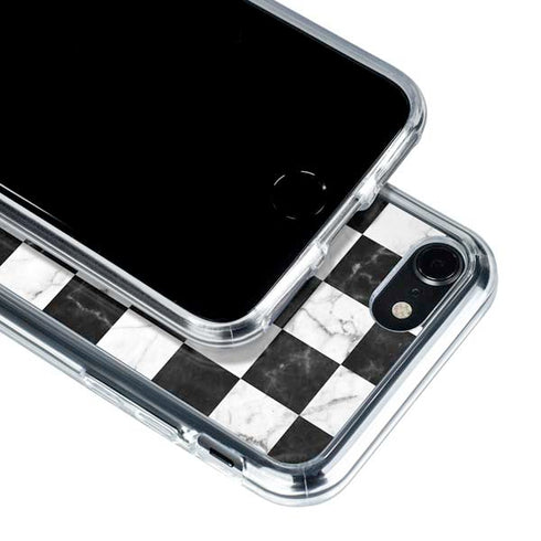 Checkered Marble iPhone SE (2nd & 3rd Gen) Clear Case