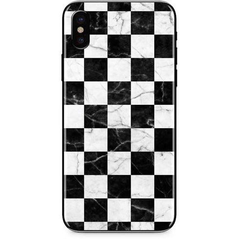 Checkered Marble iPhone X Skin
