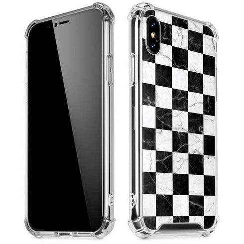 Checkered Marble iPhone XS Max Clear Case