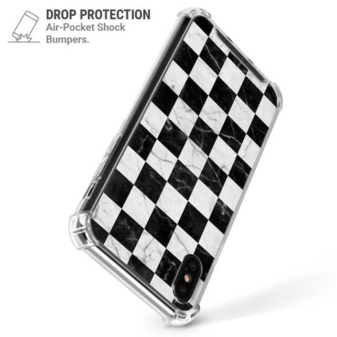 Checkered Marble iPhone XS Max Clear Case