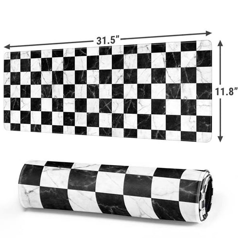 Checkered Marble Gaming Mouse Pad