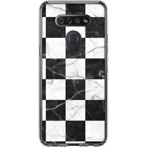 Checkered Marble LG K51/Q51 Clear Case