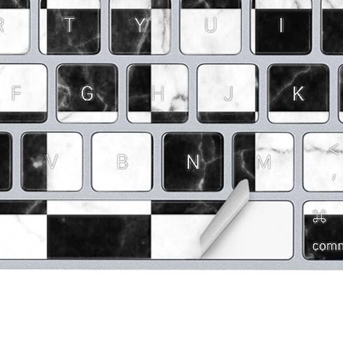 Checkered Marble Magic Keyboard Skin