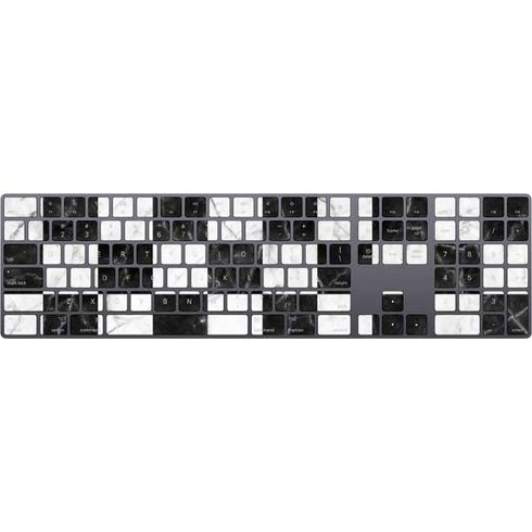 Checkered Marble Magic Keyboard with Numeric Keypad Skin