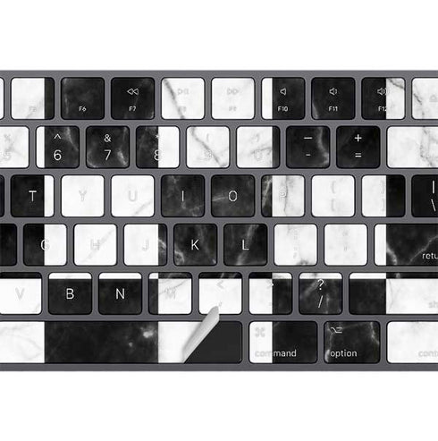 Checkered Marble Magic Keyboard with Numeric Keypad Skin