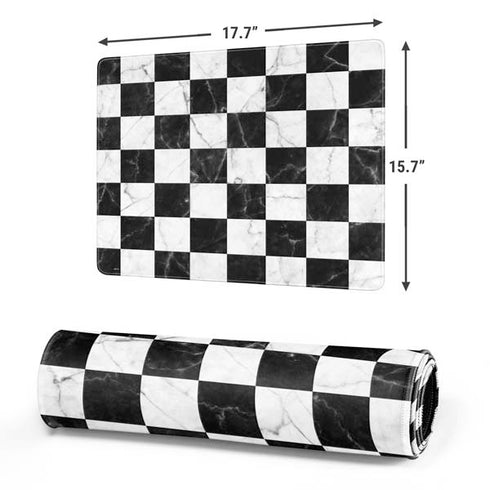 Checkered Marble Gaming Mouse Pad