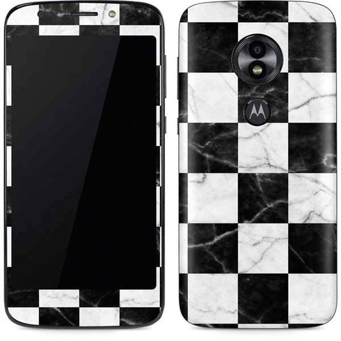 Checkered Marble Moto E5 Play Skin