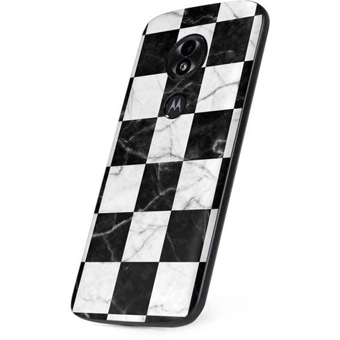 Checkered Marble Moto E5 Play Skin