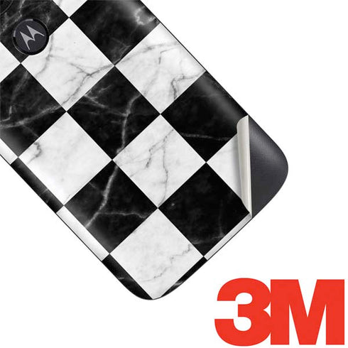 Checkered Marble Moto E5 Play Skin