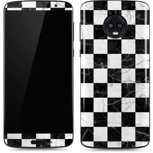 Checkered Marble Moto G6 Skin