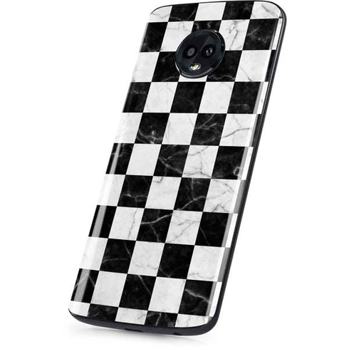 Checkered Marble Moto G6 Skin