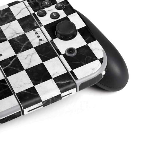 Checkered Marble Nintendo Switch OLED (2021) Skin